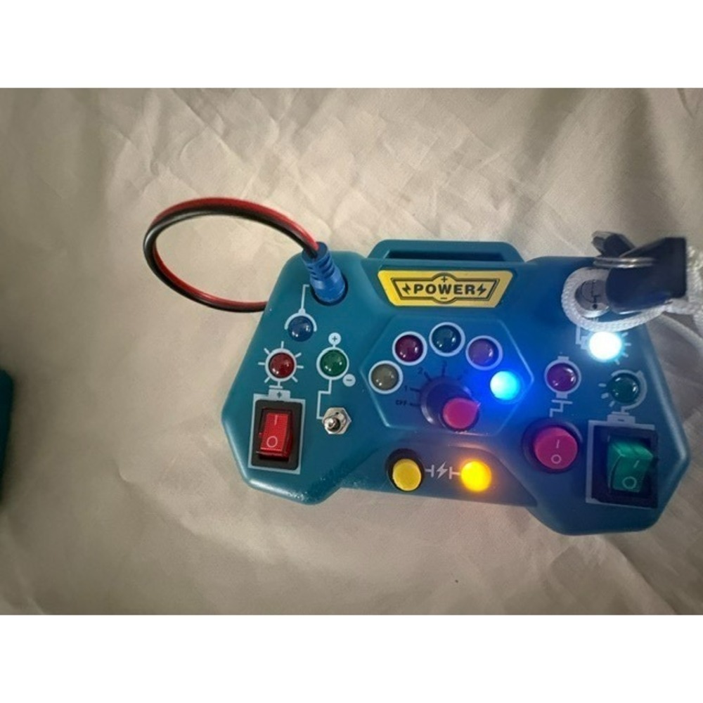 Montessori Sensory Toys with LED Light Switch Control Board Blue Educational